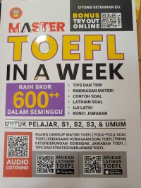 Image of Master TOEFL In a Week